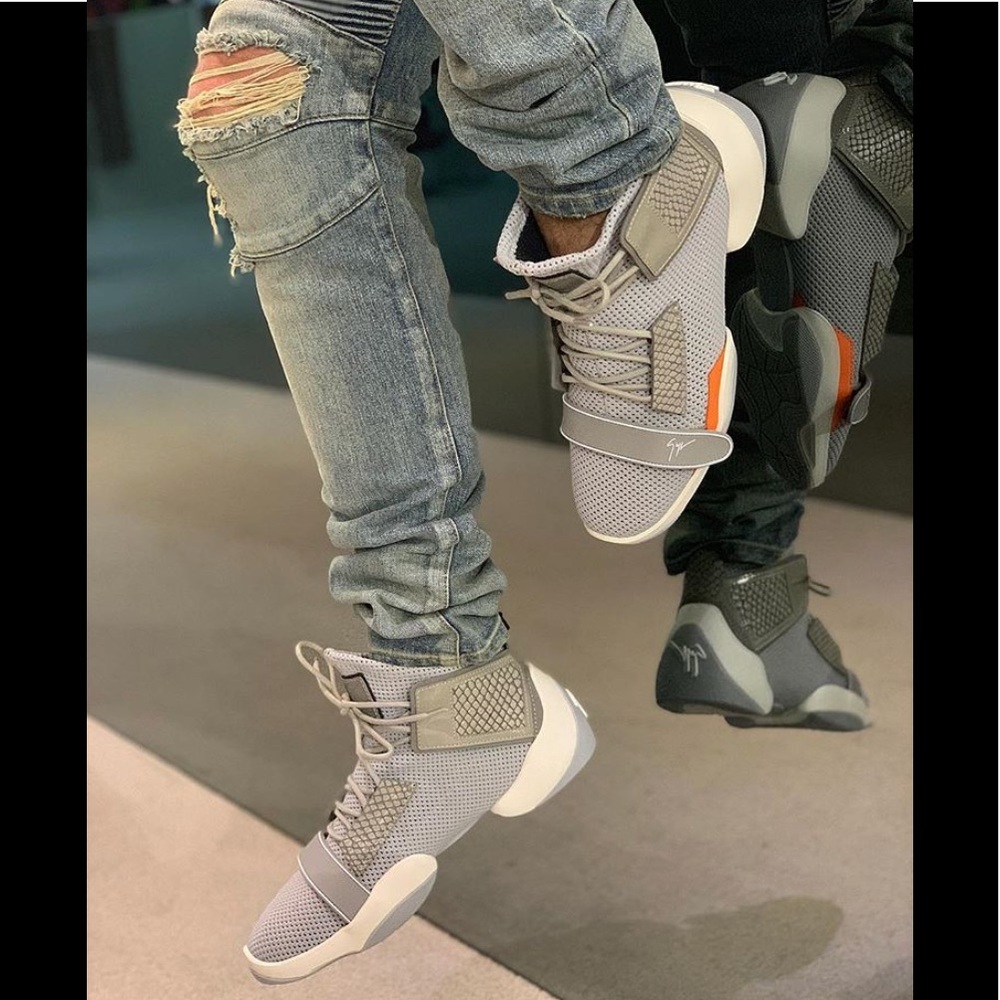giuseppe zanotti NIB croc & mesh hightops